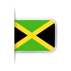 Jamaica Flag Vector Bookmark Icon