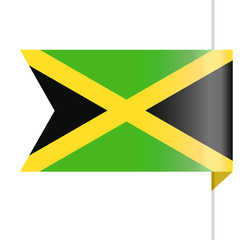 Jamaica Flag Vector Bookmark Icon