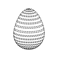 decorative easter egg ornament festive vector illustration dotted line image