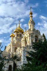 Fototapeta na wymiar View of the Alexander Nevsky Cathedral
