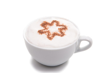 Fototapeta na wymiar cup of cappuccino isolated