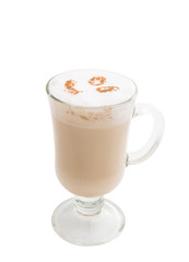 cup of cappuccino isolated
