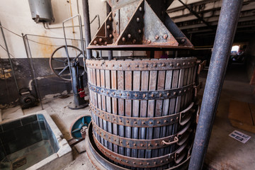 old wine press for making champagne