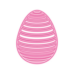 decorative easter egg ornament festive vector illustration pink neon image