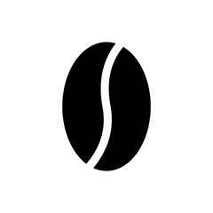 Coffee bean vector icon.