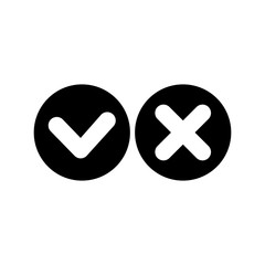 Yes or No vector icon.