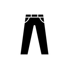 Men's jeans or pants vector icon.