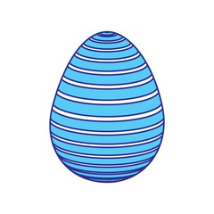 decorative easter egg ornament festive vector illustration blue image