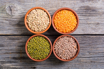 Mix of colorful lentil