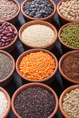 Cereals and beans in bowl