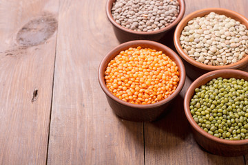 Mix of colorful lentil
