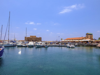 Fototapeta na wymiar View on Paphos marina