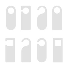 Set of hotel room door hangers. Vector template.