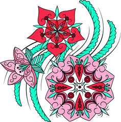 floral ornament in the style of mandala