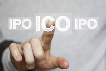 Businessman chooses ico Initial Coin Offering and not ipo Initial Public Offering