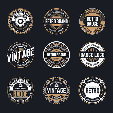 Circle Vintage and Retro Badge Design