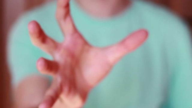 Hand ready to strangle someone