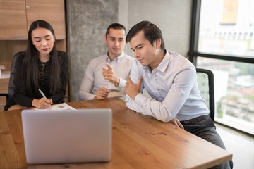 Analysis Business Brainstorming Corporate Smart Concept. Setup studio shooting.