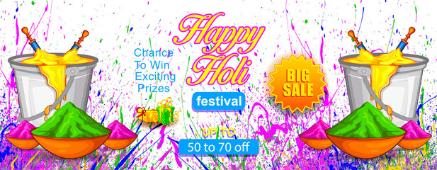 illustration for Happy holi indian festival