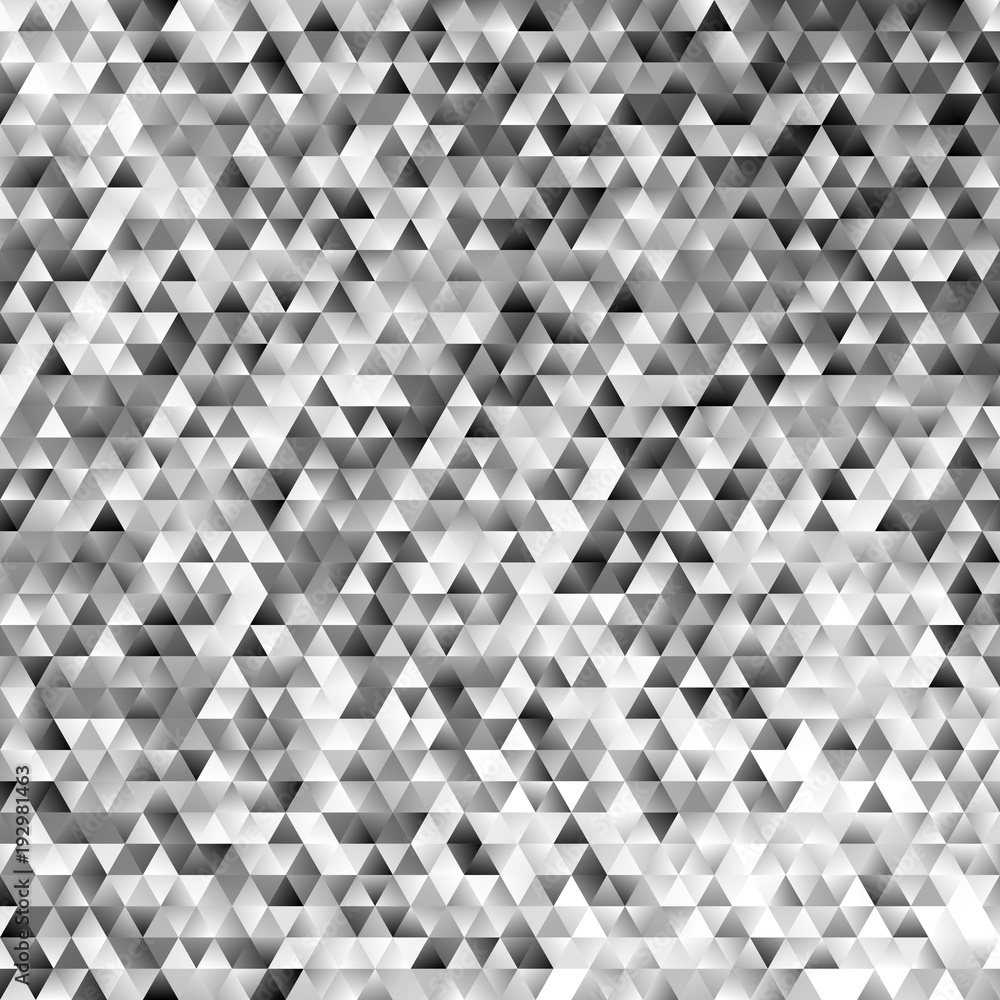 Poster abstract monochrome regular triangle tile mosaic background - modern gradient polygon vector graphic
