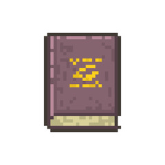 Pixel old magic book for games and websites