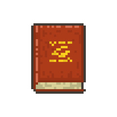 Pixel old magic book for games and websites