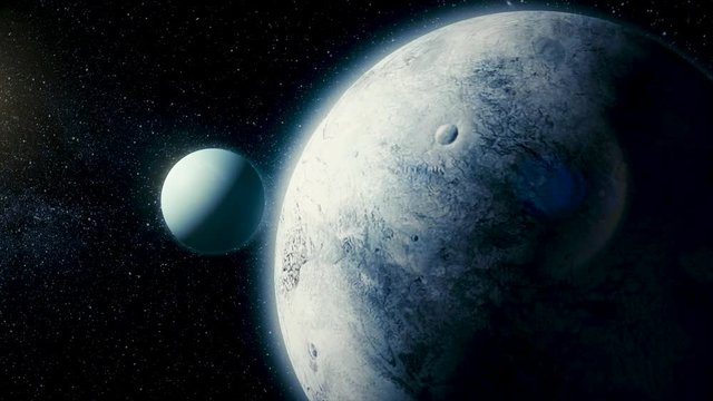 Solar System - Space satellite Ariel. It is the eighth and farthest planet from the Sun in the Solar System. Uranium has 27 known satellites