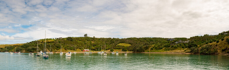 Fototapeta na wymiar Panorama sea Bay in New Zealand