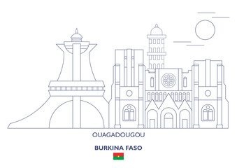 Fototapeta premium Ouagadougou City Skyline, Burkina Faso