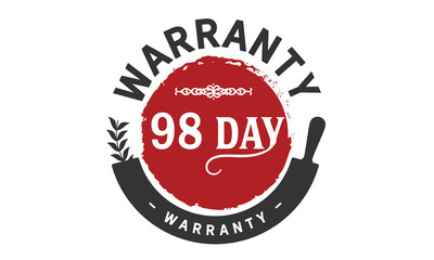 Fototapeta na wymiar 98 days warranty icon vintage rubber stamp guarantee