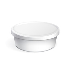 White blank plastic container