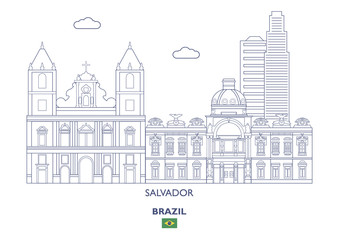 Fototapeta na wymiar Salvador City Skyline, Brazil