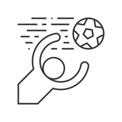 Goal keeper soccer icon, outline
