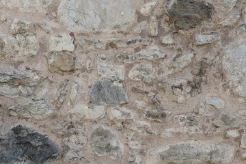 Granite texture, stone wall surface closeup