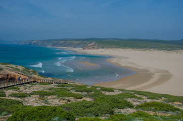 Fototapeta na wymiar Praia da Bordeira beach near Carrapateira, Portugal.