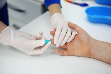 blood sampling from the finger
