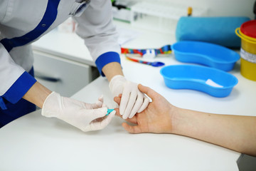 blood sampling from the finger