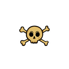 Cartoon skull and crossbones
