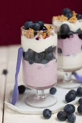 Blueberry yogurt parfait