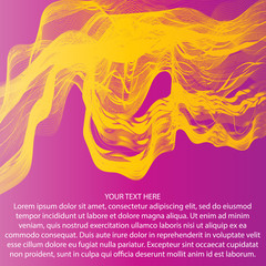 Abstract wavy smoke vector background
