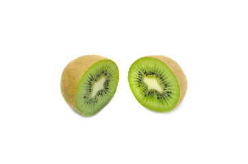 kiwi slice isolate on white background