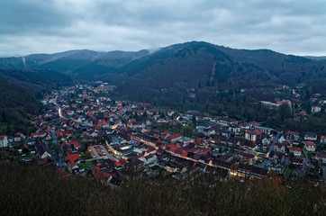 Fototapeta premium High angle view of Bad Lauterberg in Harz, Germany