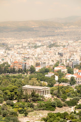 Fototapeta premium View of the Temple of Hephaestus from the Acropolis , Athens, Greece