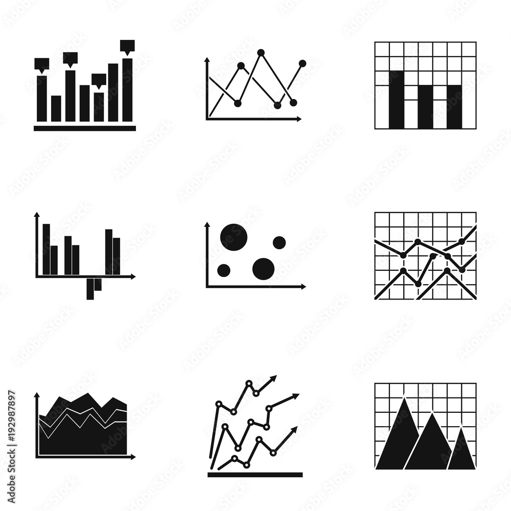 Poster spreadsheet icons set. simple set of 9 spreadsheet vector icons for web isolated on white background