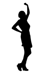 Silhouette of a dancing woman