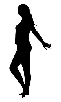 Silhouette of a dancing woman