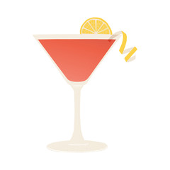 Cosmopolitan Cocktail vector illustration