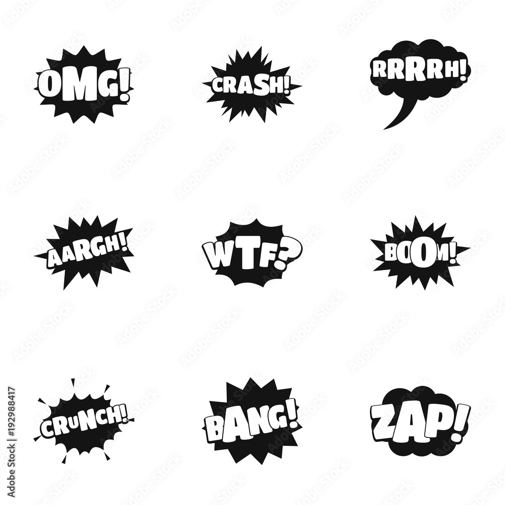Poster labelling icons set. simple set of 9 labelling vector icons for web isolated on white background