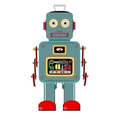 Illustration of a vintage robot from the 40’s