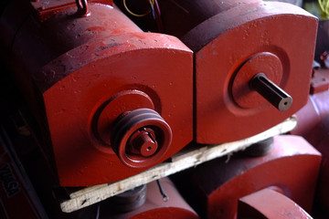 Industrial electric motor generator in workshop at Thailand